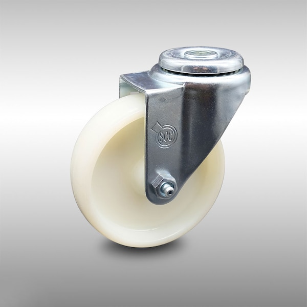 4 Inch SS Nylon Wheel Swivel Bolt Hole Caster